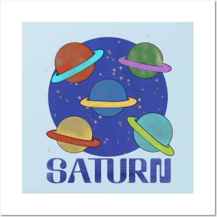 Saturn Planet pattern Posters and Art